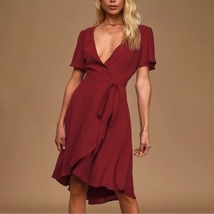 Lulus Wrap Dress Size Small